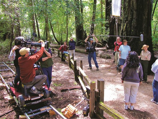 Backcountry Pictures Crew on location in Big Basin Redwoods State Park, CA