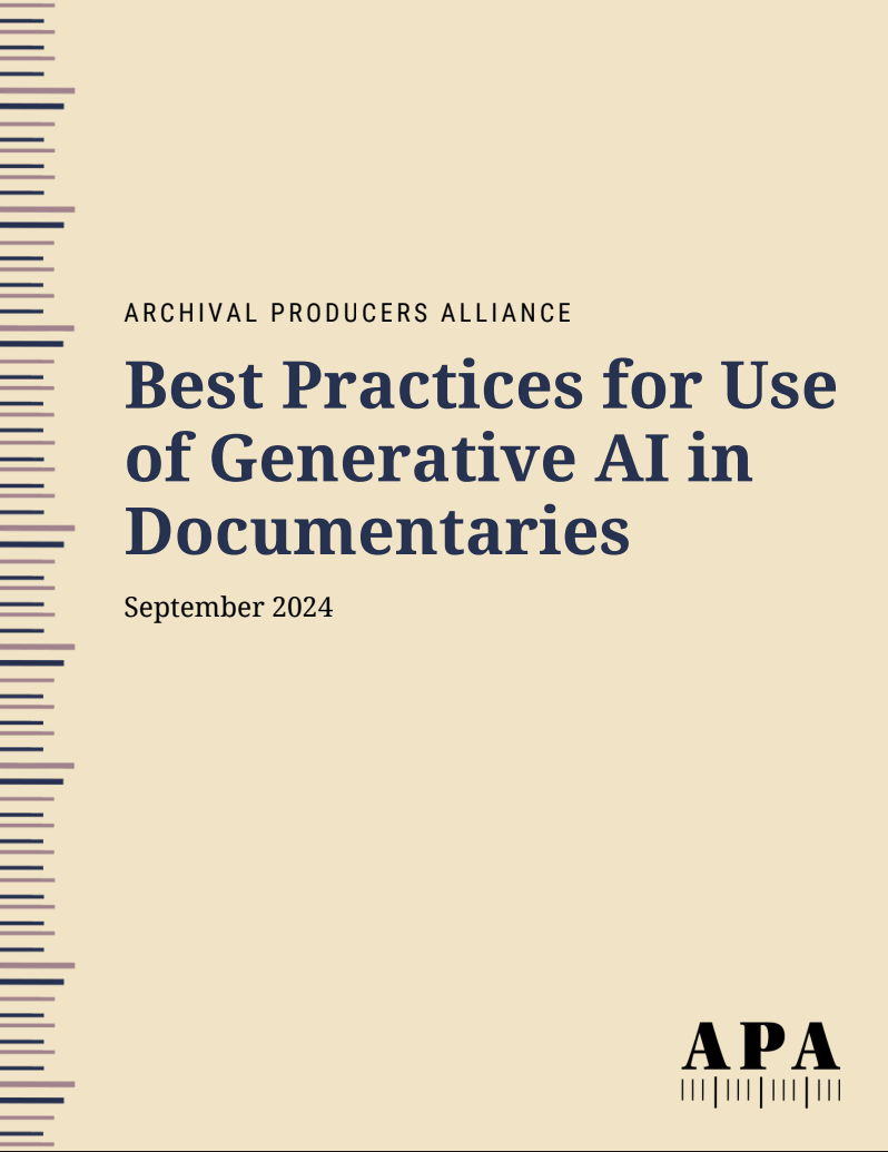 Best Practices For The Use of GenAI in Documentaries (PDF)