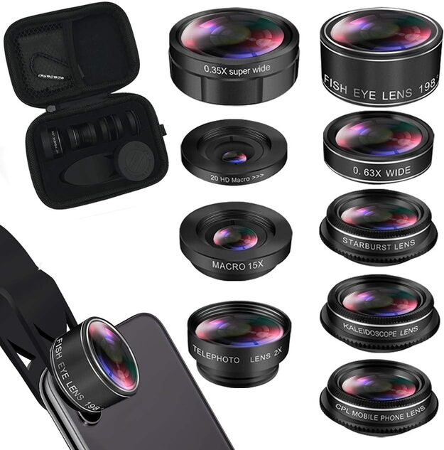 KEYWING Phone Lens Kit 9 in 1 Phone Camera Lens