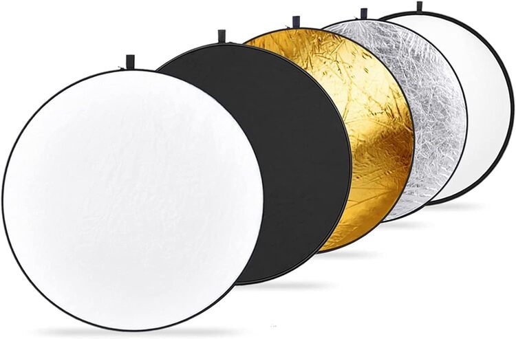 NEEWER 43 Inch/110 Centimeter Light Reflector Diffuser 5 in 1 Collapsible Multi Disc with Bag