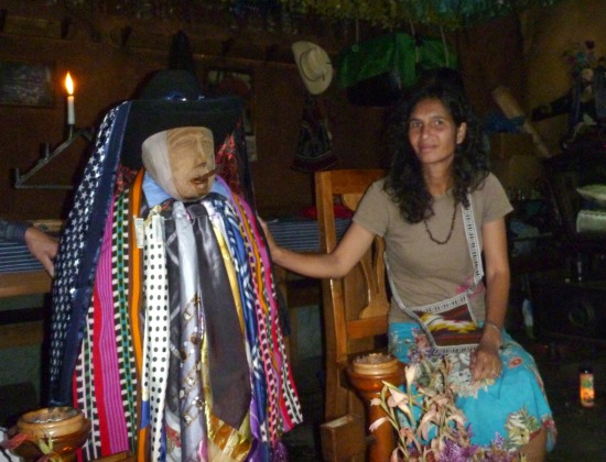 Filmmaker Suzan Al-Doghachi with Maximon