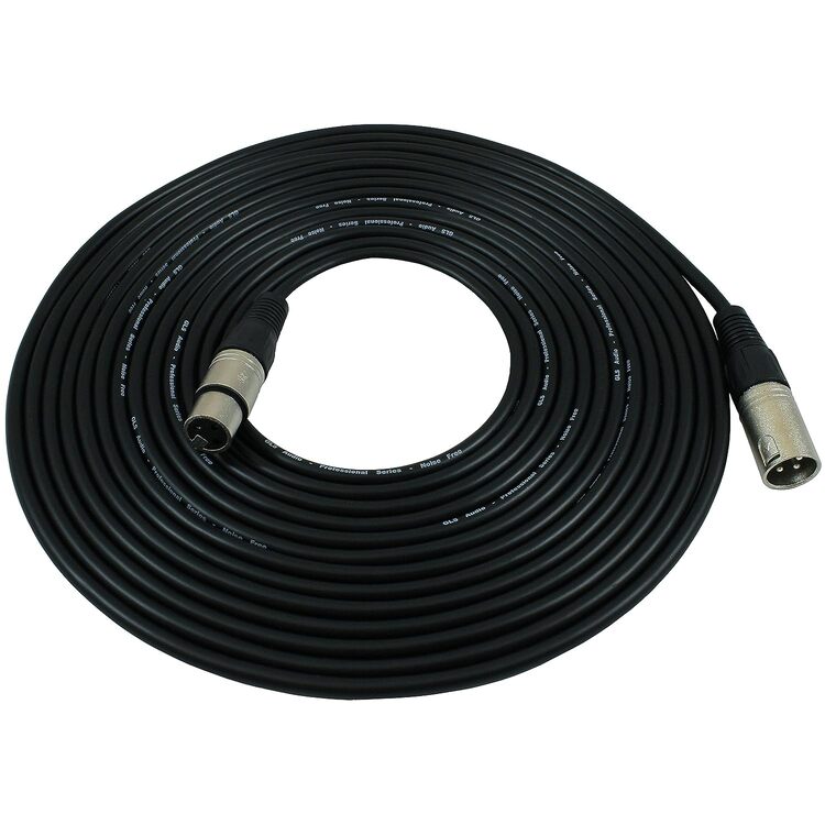 GLS Audio 25 foot Mic Cable Patch Cords - XLR Male to XLR Female
