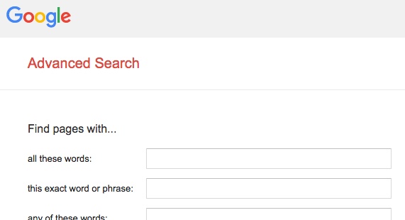 Google Advanced Search Tool Google Advanced Search Tool