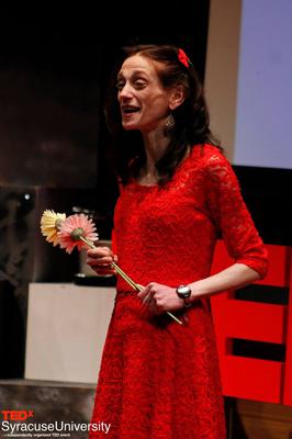 givingn a TEDx talk