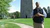 Your host, Greg Cutler, stands in front of the Bennington Battle Monument