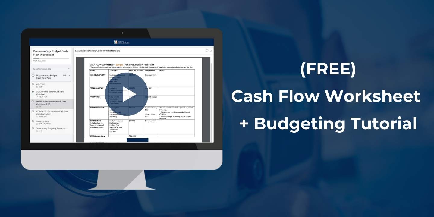 Documentary Budget Cash Flow Worksheet